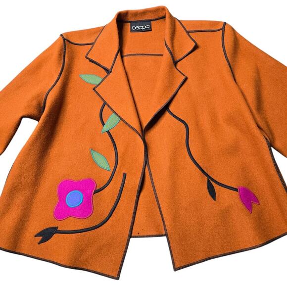 Beppa Vintage Wool Embroidered Open Jacket - Picture 2 of 4